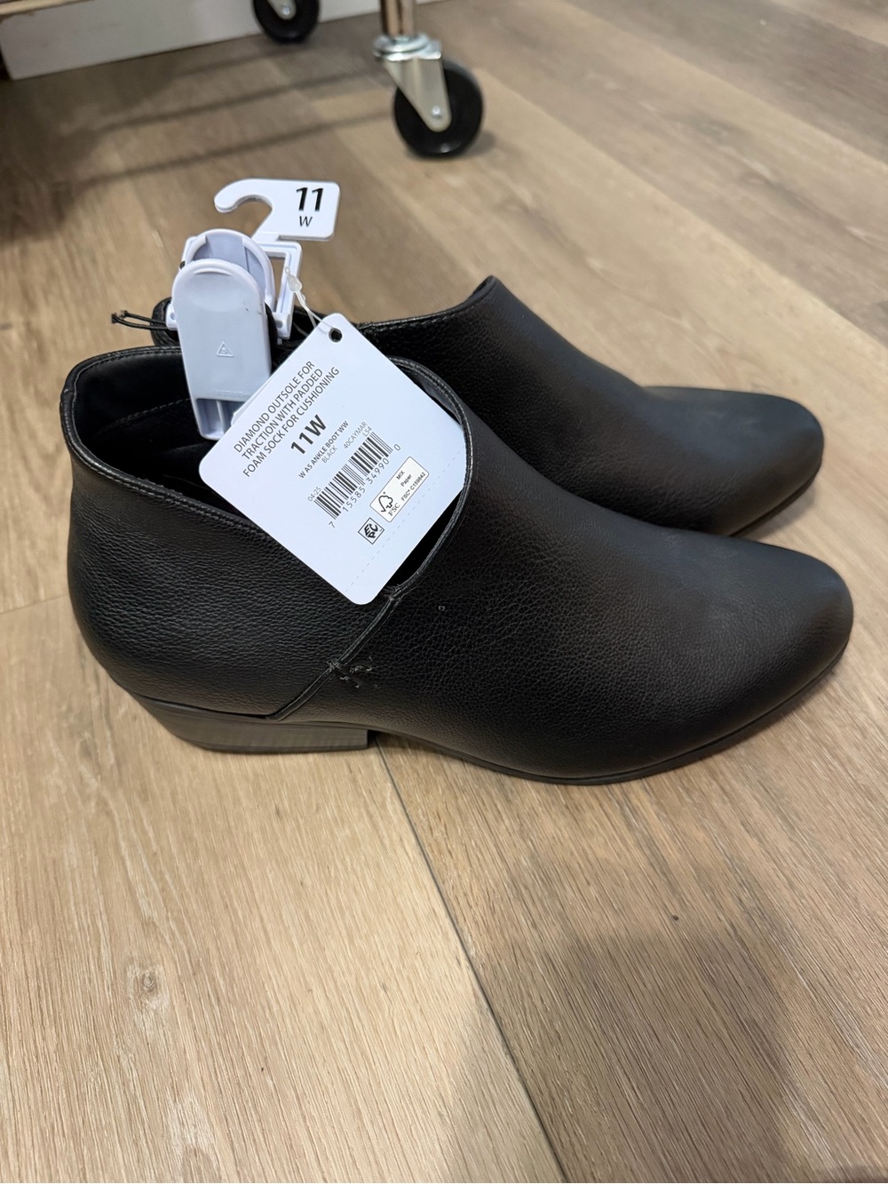 Aerosols Black Slip-On Ankle Boots size 11W